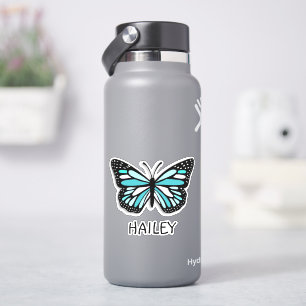 Pretty Blue Butterfly and Name Personalized  