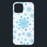 Pretty Blue Christmas Snowflakes on Winter White iPhone 12 Pro Case<br><div class="desc">Mixed sized pretty blue snowflakes are scattered throughout this Christmas seasonal pattern. This cute festive design with a crisp winter white background is sure to please any age and perfect for anyone who likes soft and delicate xmas patterns.</div>