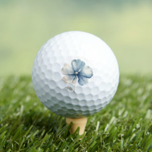 Pretty Blue Cream Flower Golf Balls