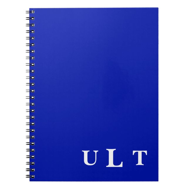 Pretty Blue Custom Best Monochrome Notebook (Front)