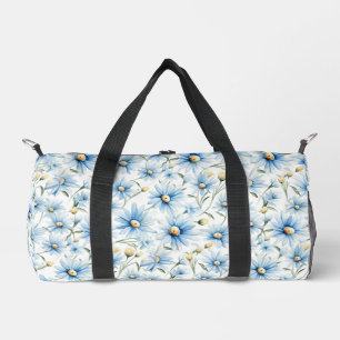 Pretty Blue Daisies Duffle Bag