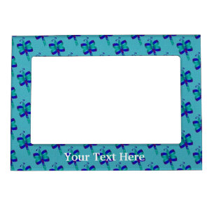 Pretty Blue Dragonflies Magnetic Frame