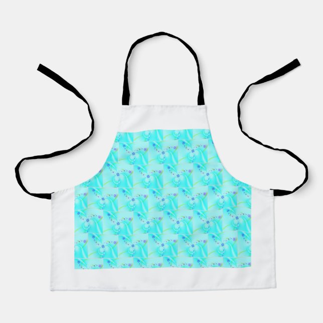 Pretty Blue Flower  Apron (Front)