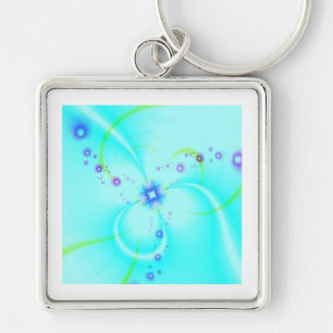 Pretty Blue Flower  Keychain
