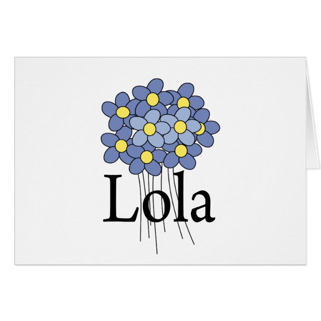 Pretty Blue Flower Lola T-shirt (Front Horizontal)