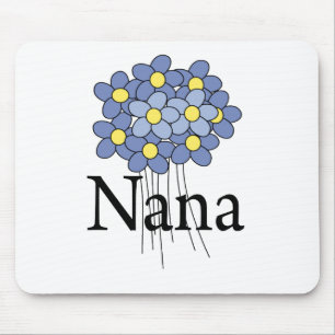 Pretty Blue Flower Nana T-shirt Mouse Pad