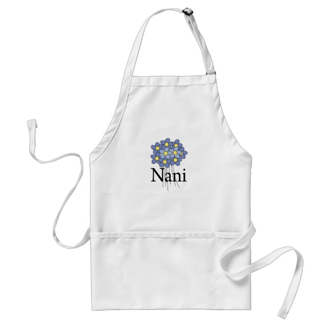 Pretty Blue Flower Nani T-shirt Standard Apron (Front)