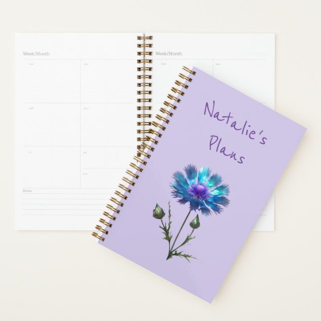 Pretty Blue Flower Planner (Display)