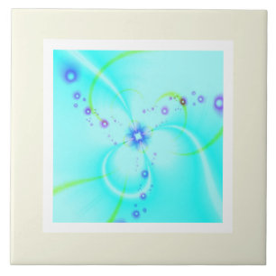 Pretty Blue Flower Tile