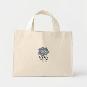 Pretty Blue Flower YaYa T-shirt Mini Tote Bag