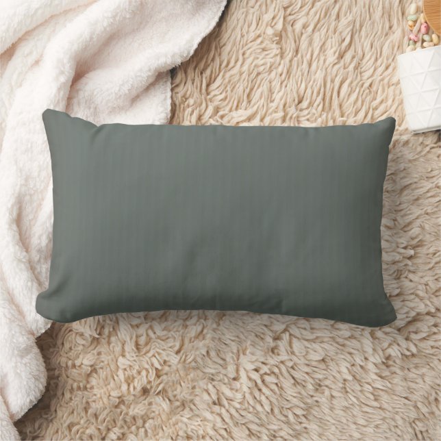 Pretty Blue Green Simple Striped Lumbar Pillow (Blanket)