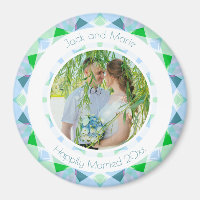 Pretty Blue Green Wedding Keepsake Photo Gift