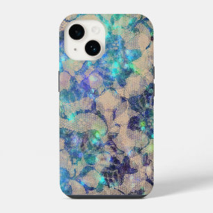 Pretty Blue Lace Roses iPhone 14 Case