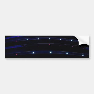 Pretty Blue Light Stripes Bumper Sticker