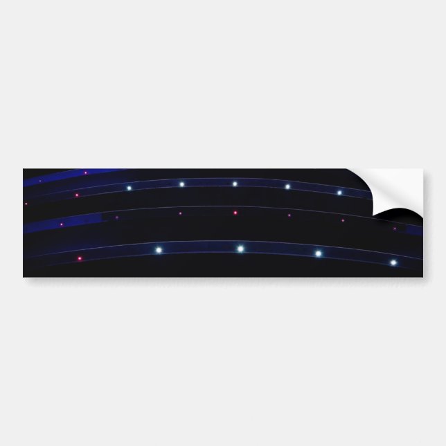 Pretty Blue Light Stripes Bumper Sticker (Front)