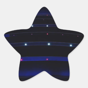 Pretty Blue Light Stripes Star Sticker