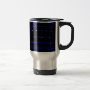 Pretty Blue Light Stripes Travel Mug