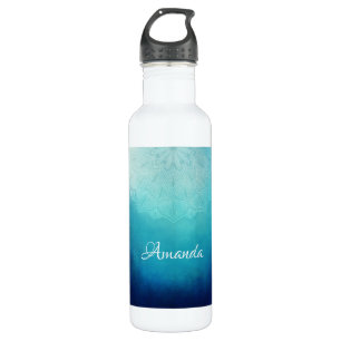 Pretty Blue Mandala Abstract 710 Ml Water Bottle