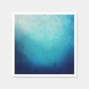 Pretty Blue Mandala Abstract Napkin