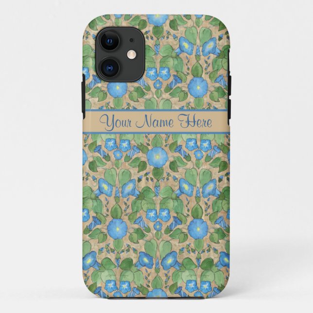 Pretty Blue Morning Glory Iphone Xtreme 5/5s Case (Back)