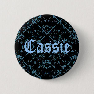 Pretty blue name 2 inch round button