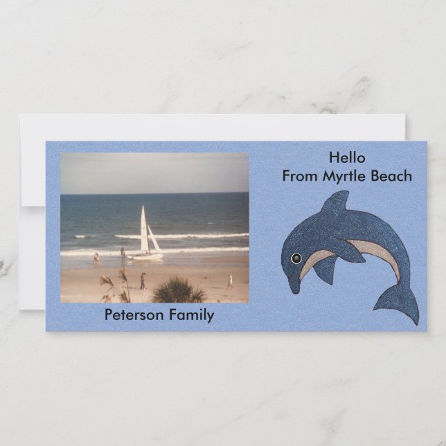 Pretty Blue Ocean Dolphin Drawing Customized (Front)