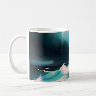 Pretty Blue Ocean waves painting Coffee Mug