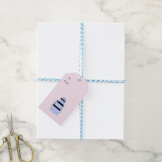 Pretty Blue Polka Dot Packages Gift Tags