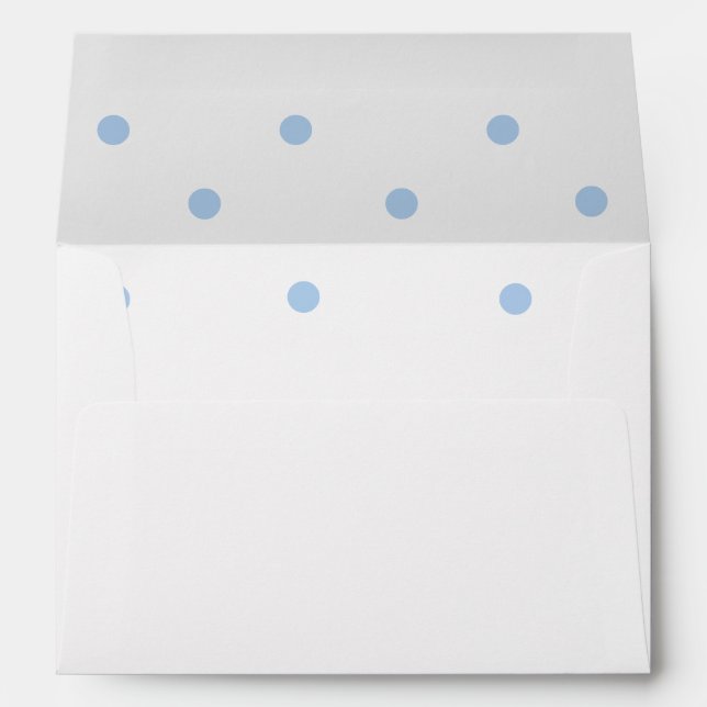 Pretty Blue Polka Dots Envelope (Back (Bottom))