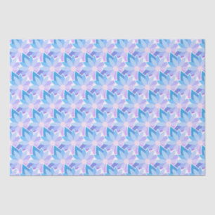 Pretty Blue Purple Flower Tissue Paper