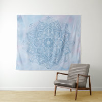 Pretty Blue Sacred Lotus Flower Blossom Mandala