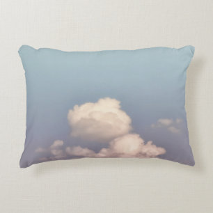 pretty blue sky and clouds throw pillow