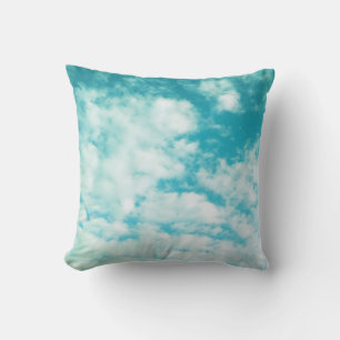 pretty blue sky photo art pillow design