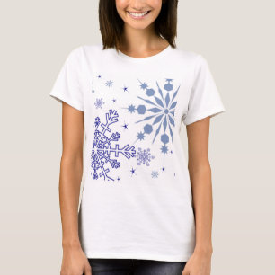 Pretty Blue Snowflakes T-Shirt