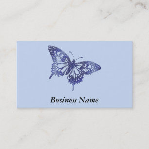 Pretty Blue Swallowtail Butterfly Mosaic Business Card
