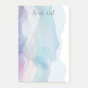 pretty blue watercolor paint design custom post-it notes
