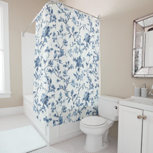 Pretty Blue White Floral   (In Situ)