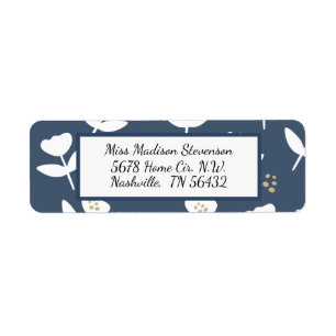 Pretty Blue White Floral Farmhouse Country Pattern