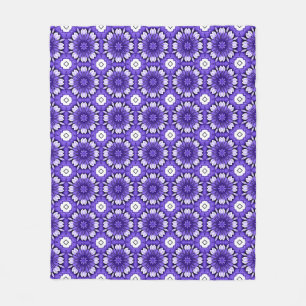 Pretty Blue & White Vintage Mediterranean Style  Fleece Blanket