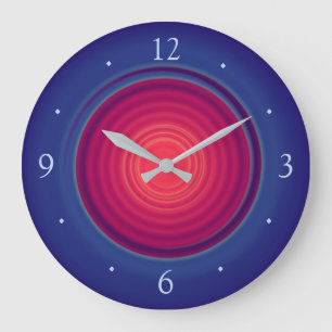 Pretty Blue with Rose Red Centre>Wall Clocks