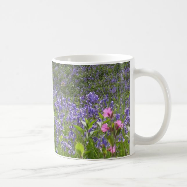 Pretty Bluebells Floral Photography Coffee Mug (Right)
