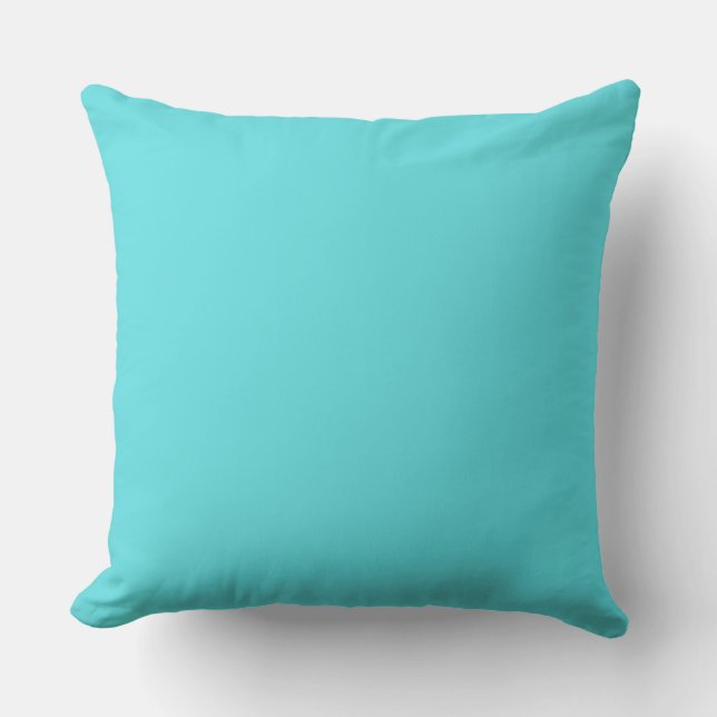 Pretty Bluish Stylish Turquoise Robin's Egg Blue Throw Pillow (Front)