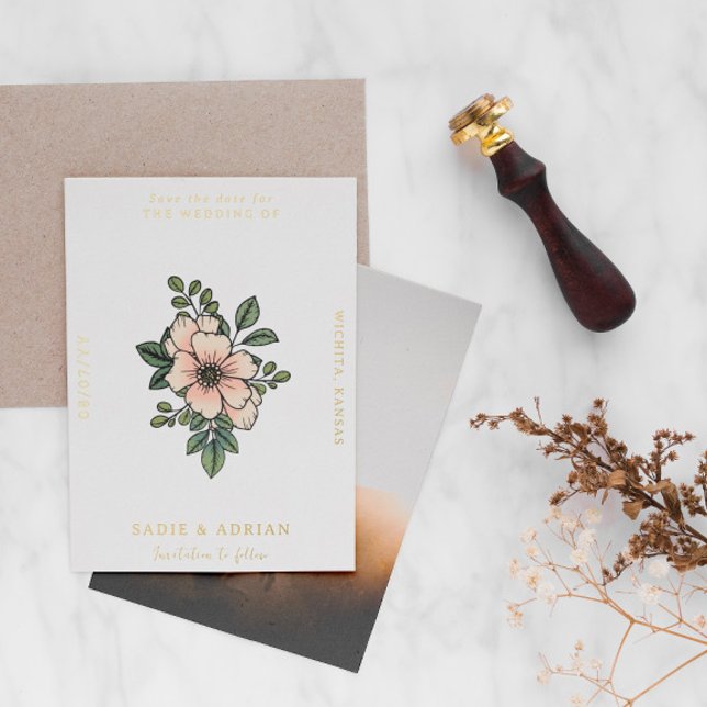 Pretty Blush Florals Save the Date (Creator Uploaded)