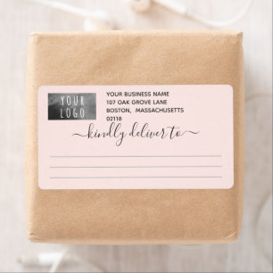 Pretty Blush Grey Kindly Deliver To Logo Shipping