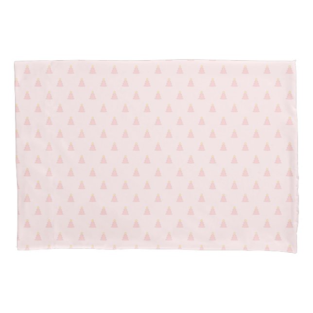 Pretty Blush Pink Christmas Bedding Pillowcase (Front)