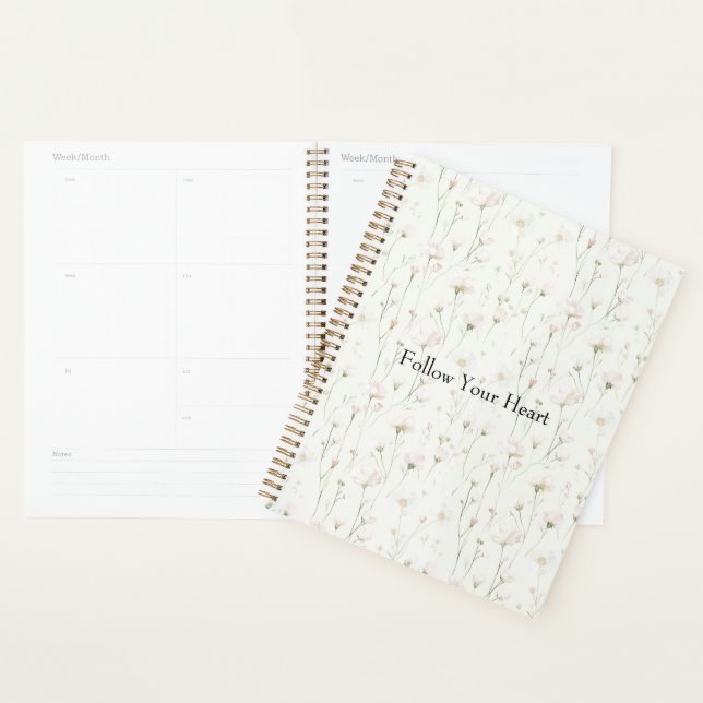 Pretty Blush Pink Floral Planner (Display)
