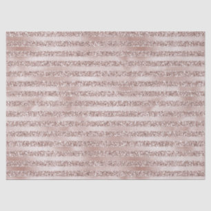 Pretty Blush Pink Glitter Glam Stripes     Tissue Paper