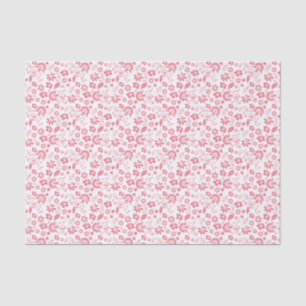 Pretty Blush Pink Tropical Spring Flowers Tissue Paper