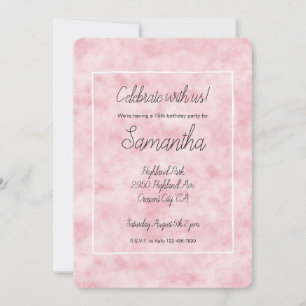 Pretty Blush Pink Watercolor Invitation