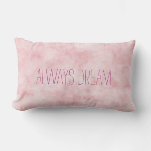 Pretty Blush Pink Watercolor Lumbar Pillow